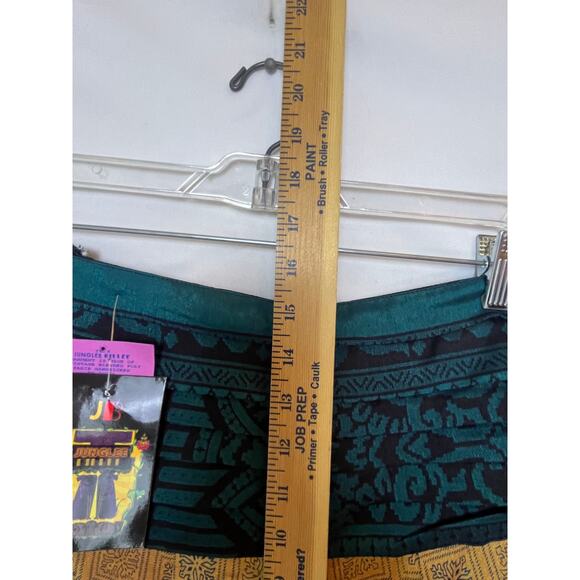 NWT Junglee Billee Women’s Gold Green Tribal Print Kulot Pants Wide Leg Boho - Picture 5 of 9